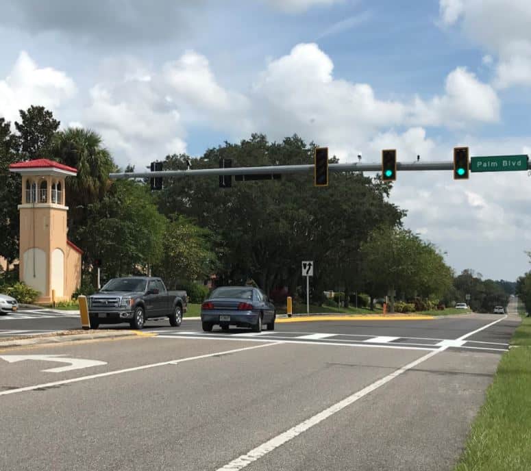 New SR 52 Traffic Signal at the Entrance to St. Leo University