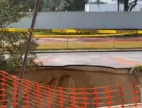 Pasco County Sinkhole in New Port Richey Reopens Days After Efforts to Fill It
