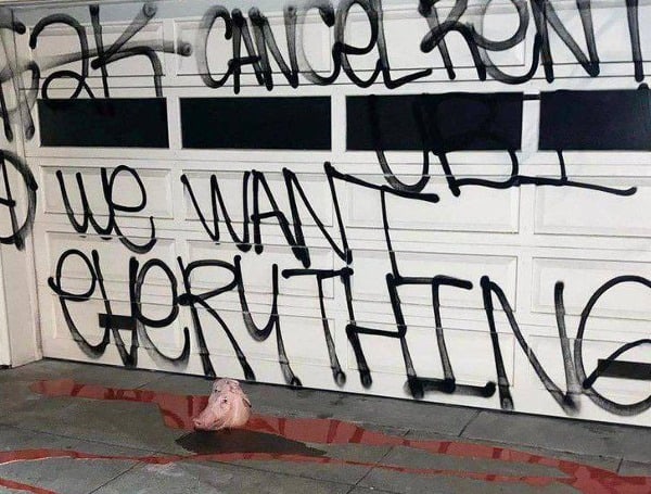 ‘We Want Everything’ Nancy Pelosi’s House Vandalized with Pigs Head and Spray Paint