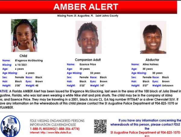 Florida Amber Alert Canceled For 6-Year-Old El’egance McGlocking