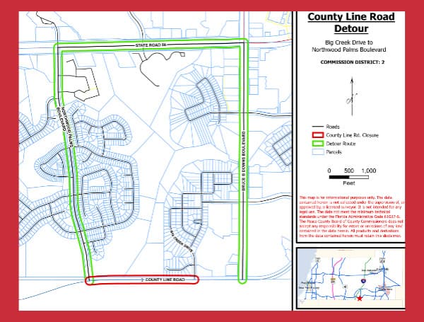 Overnight County Line Road Closure In Wesley Chapel Sunday, November 14