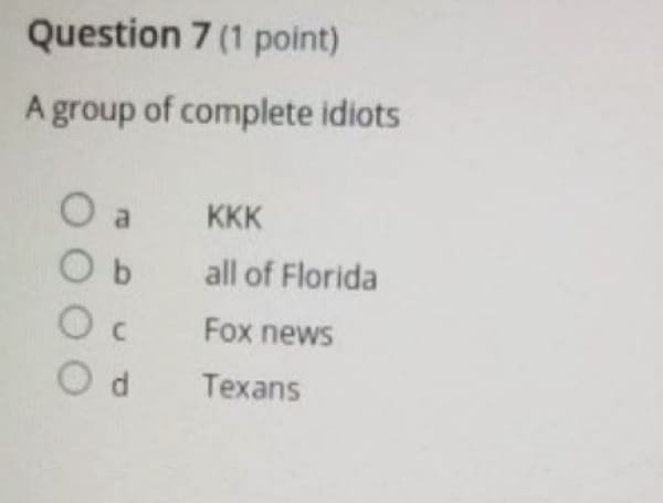 California Teacher Under Investigation For Quiz On “Complete Idiots” Including Florida And Fox News