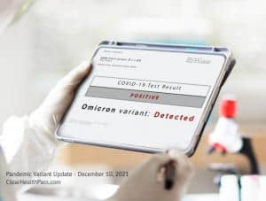 Clear Health Pass Covid Pandemic 13-Dec-21 Announcement:  Omicron (B.1.1.529) The South African Variant