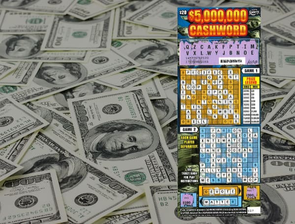 Florida Man Wins $5,000,000 On A $20 Cashword Lottery Scratch-Off