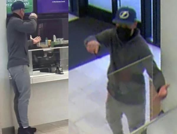 Carrollwood Bank Robbery Suspect Sought By Sheriff