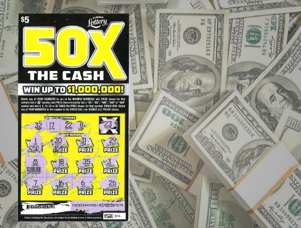 25-Year-Old Tampa Man Wins $1,000,000 On $5 Florida Lottery Scratch-Off Ticket