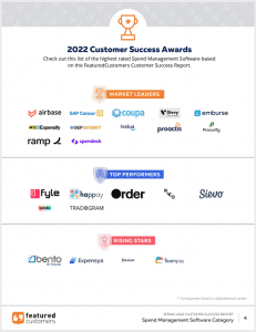 The Top Spend Management Software Vendors According to the FeaturedCustomers Spring 2022 Customer Success Report