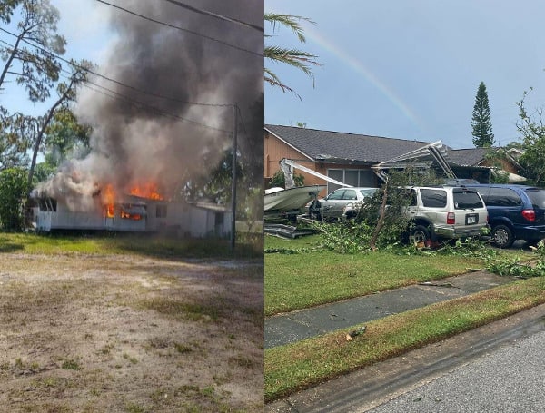 Pasco Firefighters Battle House Fire And Storm Damage In New Port Richey