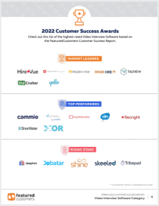 The Top Video Interview Software Vendors According to the FeaturedCustomers Spring 2022 Customer Success Report Rankings