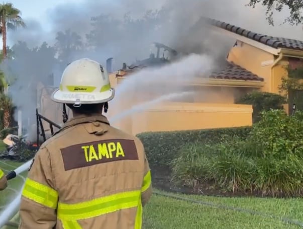 Tampa Fire Rescue Battled Residential Fire In Tampa Palms