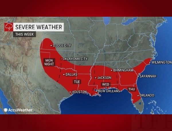Severe Weather To Strike Southern US Into Midweek