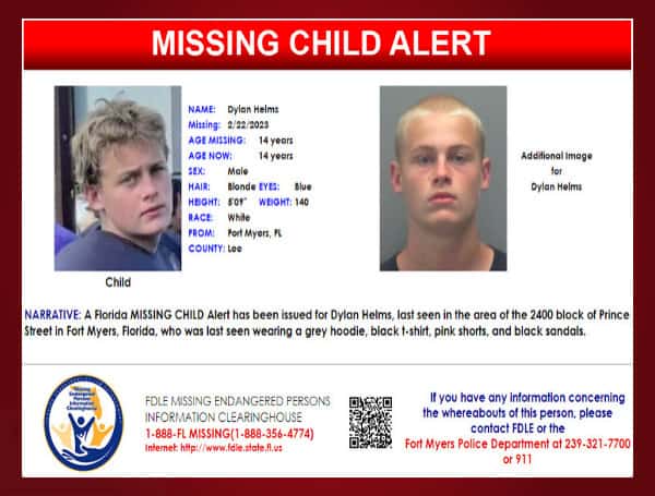 Florida Missing Child Alert Issued For 14-Year-Old Dylan Helms