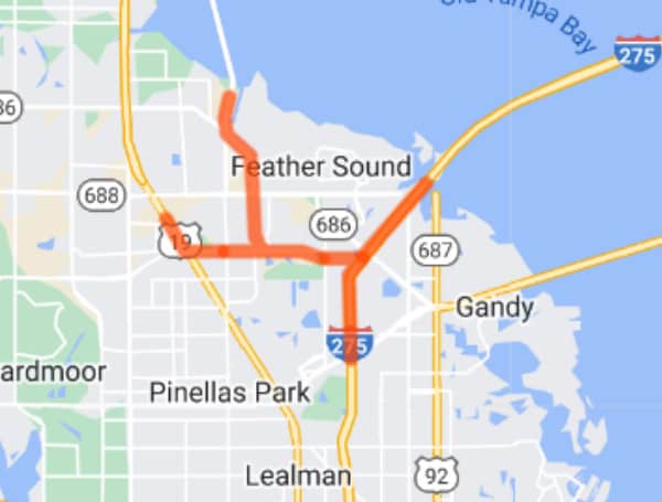 Traffic To Be Detoured Off Northbound I-275 Between Gandy And Roosevelt Boulevards At Night