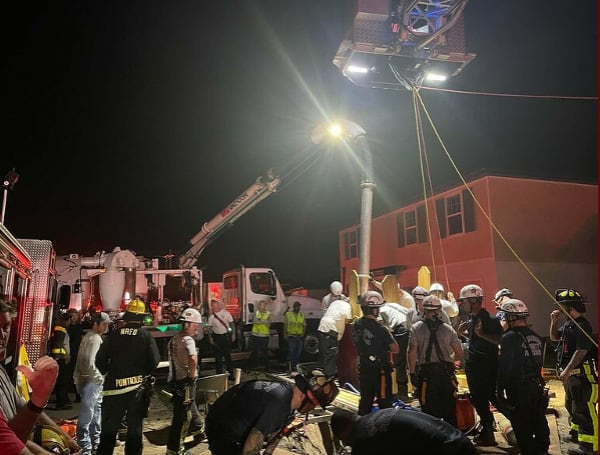 Sub-Contractor Rescued In Manatee County From Trench By Hillsborough County Fire Rescue