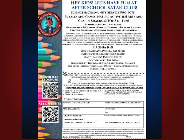 State’s First Satan Club Opens Up At Elementary School