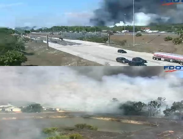 Florida Highway Patrol Closes Portion Of Northbound I-75 Due To Wildfire