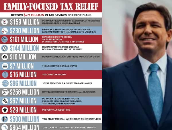 Florida Families Benefit From $2.7 Billion Tax Relief With DeSantis Bill Signing