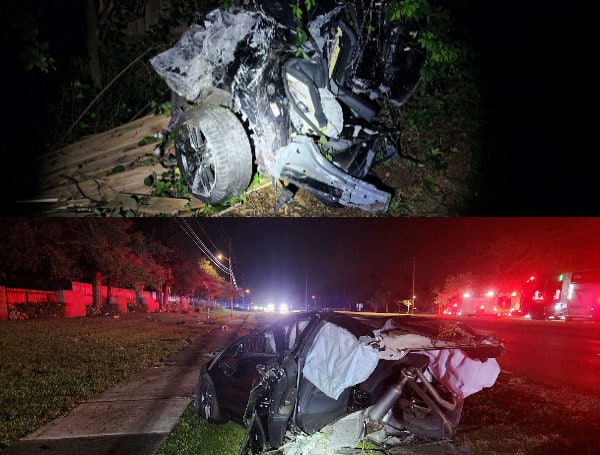 1 Dead, Another In Serious Condition After High-Speed Crash Into Wall Splits Car In Half