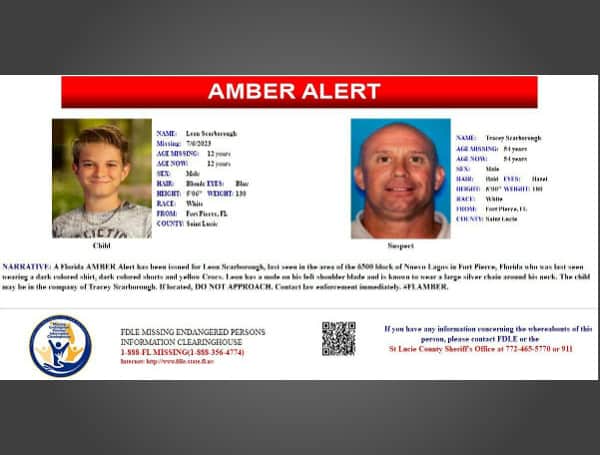 Florida Amber Alert Canceled For 12-Year-Old Leon Scarborough, Child Is Safe