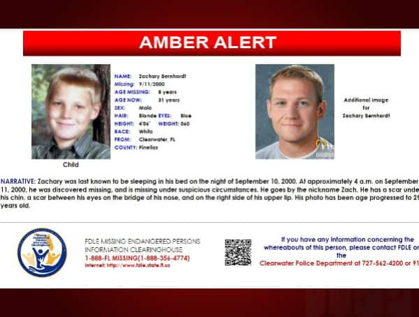 Florida Amber Alert Still Active For Zachary Bernhardt, 24 Years Later