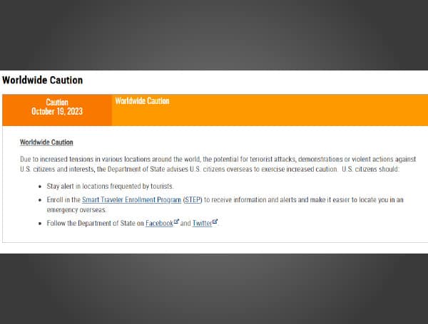 U.S. State Department Issues ‘Worldwide Alert’ For All American Citizens Abroad