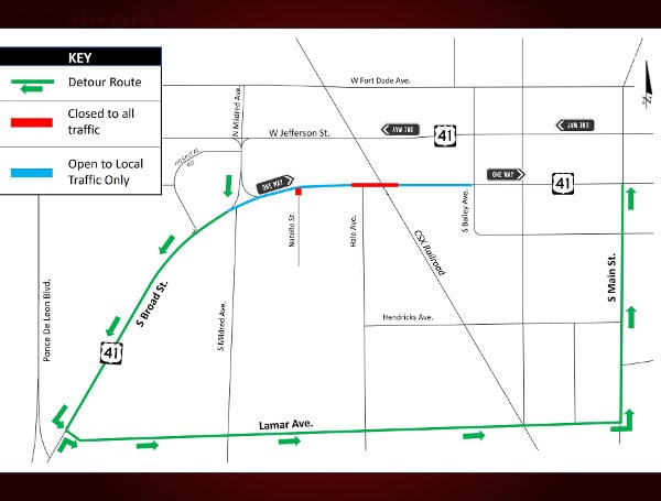 Northbound US 41 To Be Closed During The Day In Brooksville
