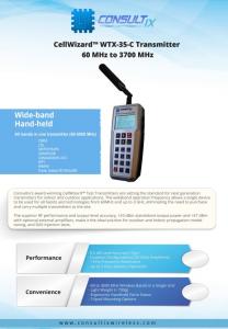 Consultix WTX-35C-1 CW Transmitter (Public Band Safety) solves 1KHz resolution required for site surveys 60-1000 MHz