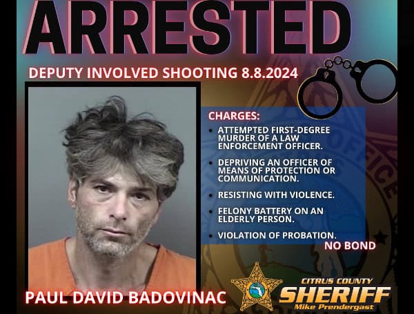 Homosassa Suspect In Citrus County Deputy-Involved Shooting Charged With Attempted Murder