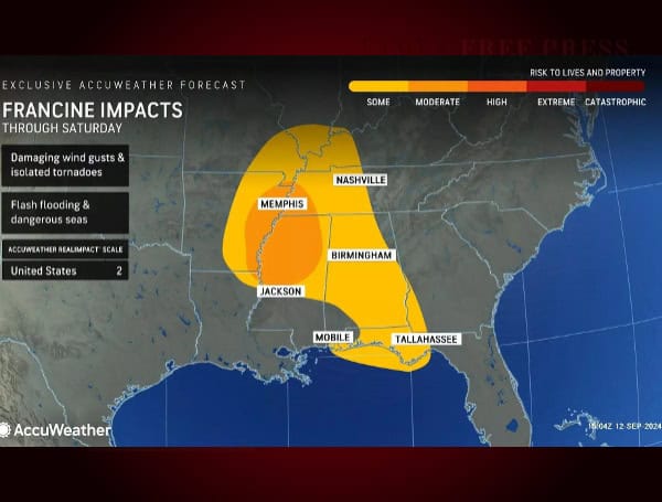 Tropical Rainstorm Francine Brings Flooding, Tornado Risk To Alabama, Florida, And Tennessee