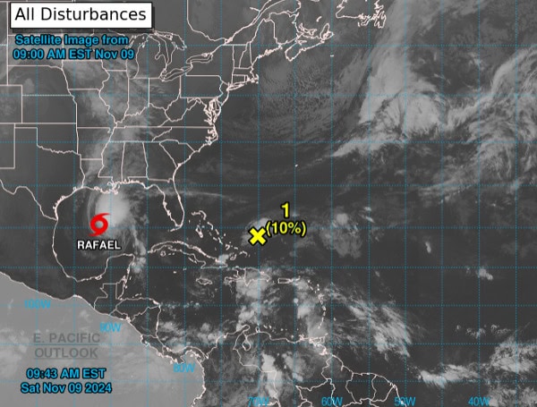 NHC: Tropical Storm Rafael In The Gulf, Low Chance Of Development Near Bahamas