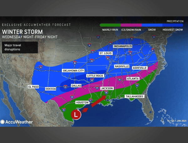 Major Winter Storm To Slam Southern U.S., Bringing Snow, Ice, And Bitter Cold