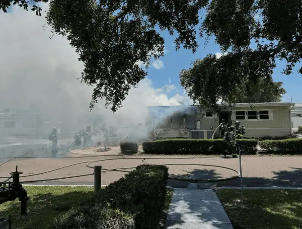 Clearwater Mobile Home Seriously Damaged In Afternoon Blaze; No Injuries Reported