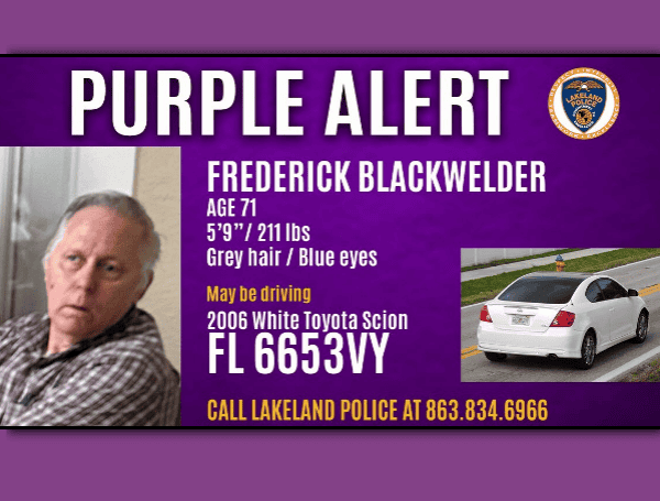 Florida Purple Alert Issued For Missing Lakeland Man, 71