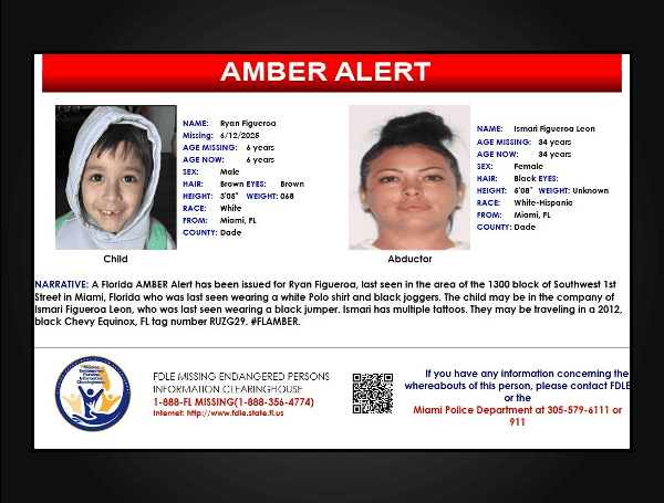Florida AMBER Alert Issued For Kidnapped Miami 6-Year-Old